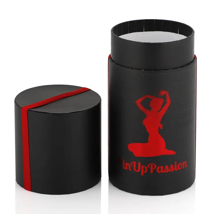 Caja cilíndrica redonda de cilindro personalizada, embalaje de tubo de papel de cartón cilíndrico con su logotipo para regalo o cosméticos