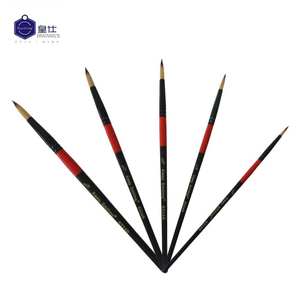 Keep Smiling 5PCs Pintura al óleo Plumas de gancho Nylon Hair Art <span class=keywords><strong>Dibujo</strong></span> Pincel Juego de pinceles de pintura - Product Image 3