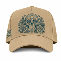 Casquette de baseball Dad Hat à 5 panneaux et visière incurvée, personnalisée avec impression vintage Old English sur sergé, style streetwear urbain West Coast, vente en gros