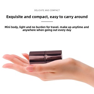 Nouveau pinceau de maquillage Kabuki végétalien à marque privée, rétractable, pour fond de teint, blush, bronzer et poudre, avec manche en métal - Product Image 5