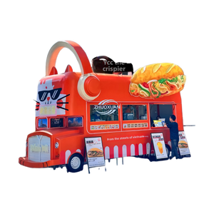 Latest AVIA Single Decker Bus Food Truck Aluminum Fiberglass Mobile Dining Trailer <b>Drink</b> <b>Bar</b> Cart Manufacturer Direct Sales - Product Image 3
