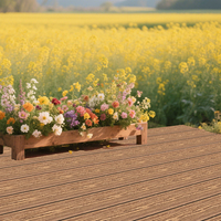Planches de terrasse composées en teck foncé avec une longue durée de vie pour une application extérieure