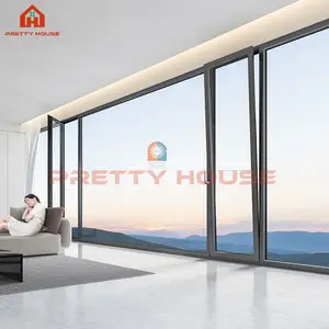 Villa Thermal Break Tilt And Turn Windows Large Double Glass Casement Aluminium Window