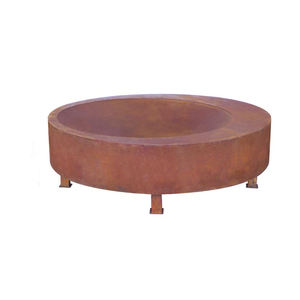 GNEE Corten Outdoor Round Floor-standing Charcoal Pellet-burning Fire Pit Bordes para colocar alimentos - Product Image 2