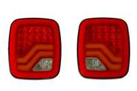 Feu arrière LED étanche 10-30V pour remorque et camion, avec fonctions d'arrêt, de signalisation, de freinage, de direction et de marche arrière, et feu antibrouillard