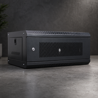 Baie de serveur murale 4U 19 pouces à flux d'air élevé avec porte avant perforée, armoire réseau verrouillable en stock pour centre de données et vidéosurveillance