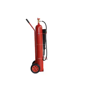 9KG CO2 Wheeled Carbon Steel Cylinder with Nozzle Horn Fire Extinguisher
