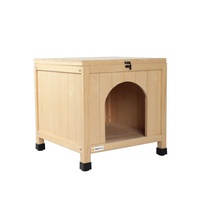 Chilochilo - Cabane pour chat et lapin en bois massif, résistante aux intempéries, pour petits animaux, forme rectangulaire