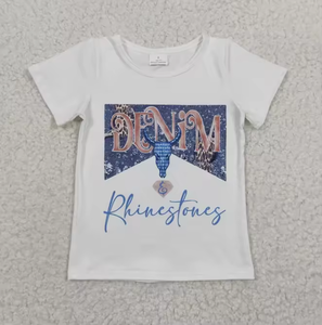 Summer Short Sleeve Girls Summer Top Western <strong>Cowgirl</strong> Print Pattern T <strong>Shirt</strong> for Girls - Product Image 3