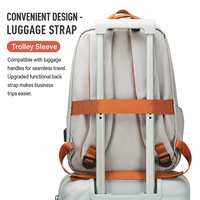 Nouveau sac à dos pour ordinateur portable de voyage, polyester léger, imperméable, grande capacité, avec port de charge USB