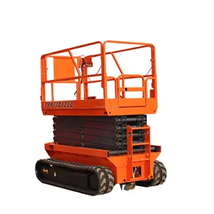 10M 12M Mobiele Zelfrijdende Bewegende Crawler Platform Lift Elektrische Rupsbanden Schaarlift