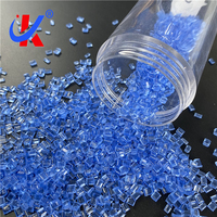 Granulés de résine PC bleus, matière première plastique en polycarbonate haute résistance pour la fabrication de seaux à eau domestiques