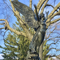 Statue de dame, dans le jardin extérieur, personnalisé, statue d'ange, antique de grande taille, en bronze, sculpture antique