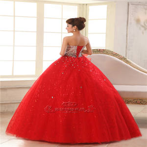 <span class=keywords><strong>Robe</strong></span> de <span class=keywords><strong>bal</strong></span> de mariage rouge, à fleurs 3D, sans bretelles, robes de <span class=keywords><strong>bal</strong></span> de mascarade, 2020 - Product Image 2