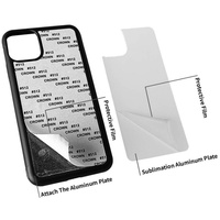Coque de téléphone vierge Leadingplus personnalisée en TPU PC, antichoc et étanche, avec impression par sublimation 2D pour iPhone 11 12 Pro Max