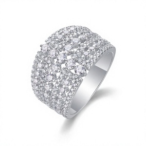 925 Sterling Silver Moissanite <b>Ring</b> Prong Set | Unisex Wedding Band Anniversary Jewelry Engagement <b>Ring</b> <b>Couple</b> Gift Wholesale - Product Image 3