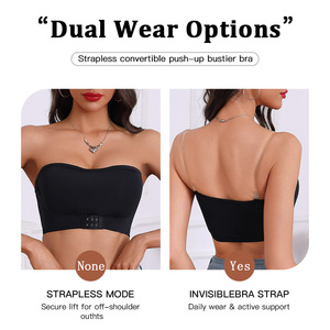 <span class=keywords><strong>Reggiseno</strong></span> a <span class=keywords><strong>fascia</strong></span> senza ferretto da donna, senza spalline, push-up, antiscivolo, modellante; un bustier modellante che solleva e rassoda - Product Image 3