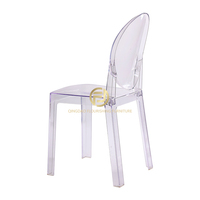 Chaise Chiavari en résine polycarbonate transparente de qualité supérieure pour événements, chaises fantômes en acrylique pour mariage