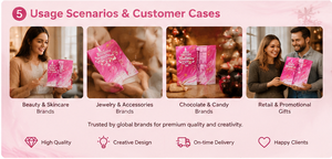 Caja de Calendario de Adviento Rosa con 24 Días de Cuenta Regresiva para Navidad, Cajones Numerados, Cierre con Cinta e Impresión Personalizada - Product Image 4