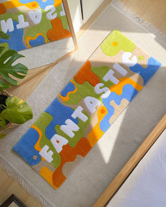 พรมขนกำมะหยี่ทำด้วยมือพรมหรูหราไม่ซ้ำใครสินค้าของขวัญที่ไม่ซ้ำกันของตกแต่งพื้นที่พรมพรมปูพื้นสำหรับห้องนั่งเล่นลดกระหน่ำ - Product Image 3