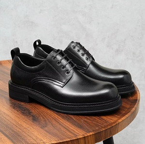 Chaussures habillées pour hommes en cuir véritable imperméables, légères, style intemporel, à enfiler, bout fermé - Product Image 1