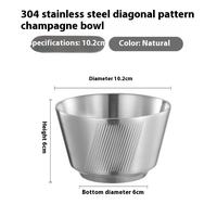 Bol conique créatif en acier inoxydable 304 pour restaurant usage domestique pour nouilles Desserts salades glace pilée