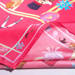 Diseño Personalizado para Ti: Pañuelos Cuadrados de Seda de Morera Estampados, Pañuelo Vintage de Seda Sable con Rosas, Pañuelo de Sarga para Bolso - Product Image 4