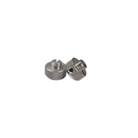 Bouton moleté de précision en acier inoxydable usiné CNC sur mesure, bouton de réglage à verrouillage fendu avec trou latéral pour équipement