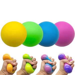 Hot Selling 6CM Color Changing Plastic <b>Squeeze</b> <b>Ball</b> Sensory Stress Fidget Toy for Kids and Adults - Product Image 1