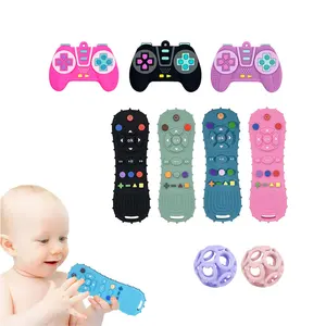 Wholesale New Baby Sensory Toy Bap Free Soft Silicone Remote Controller Ball Teething Toys Baby Teether Silicone For Babies