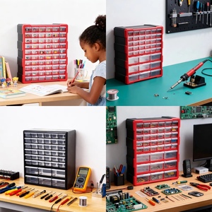 Bộ phận ngăn kéo lưu trữ bin tủ công cụ hộp ngực nhựa Organiser với Divider trong mỗi ngăn kéo - Product Image 3