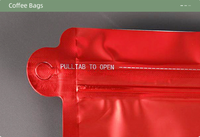 Bolsas de Embalaje para Granos de Café con Cierre de Cremallera, Válvula de Desgasificación y Sellado de Ocho Lados, de Aluminio Brillante, Tipo Stand-Up