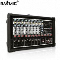 Console de mixage numérique AOSHEN AS608-12 OEM 6-12 canaux, amplificateur de puissance 500W, prise en charge Bluetooth USB pour DJ professionnel/maison/KTV