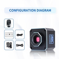 Caméra Microscopique Industrielle Magic Earth ME6805 8MP 4K 60 FPS 1/1.8" IMX678 avec Monture C pour Écran LCD, Éclairage LED / USB-C