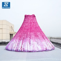 Modèle de Volcan Gonflable Rose Personnalisé, Tendance Internet, pour Publicité d'Événements Extérieurs, Décoration et Affichage de Marque