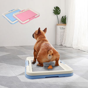Bac à litière pour chat et petit chien, type plat avec grille, fixation rapide, fixation d'angle, empêche le repoussement des excréments - Product Image 2