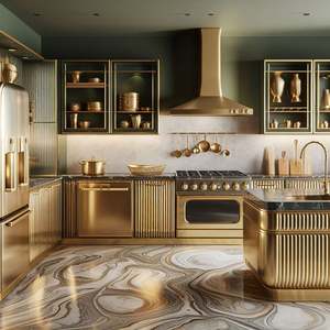 Gabinetes de Cocina Modernos Personalizados, Solución Integrada de Lujo para Casas y Apartamentos, Cierre Suave, LED, Acero y MDF para Toda la Casa - Product Image 6