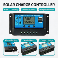 Inversor de 600W y Controlador de 30A con Paneles Solares de 20W, Estación de Energía Portátil para Acampar al Aire Libre, Kit de Generador Solar