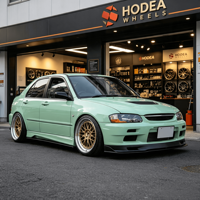 Jantes forgées rétro en mesh 2 pièces de 16/17/18 pouces, personnalisées 4x98 4x100 4x108 4x114.3 pour voitures JDM, tuning européen, et restomod.