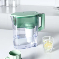 Teko Filter Air Alkali 3.8L Bebas BPA 7-Tahap Karbon Aktif Filter Ganda Pemurni Air Rumah Tangga untuk Meja Dapur