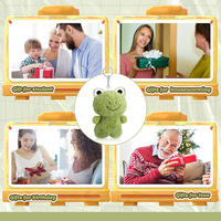 Jouet en peluche personnalisé grenouille porte-clés en peluche 5 ''jouets en peluche pour animaux de compagnie ours en peluche grenouille chien chat Panda Crocodile mini animal en peluche
