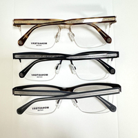 2026 Vente en gros fabricant Montures de lunettes optiques demi-cerclées en métal pour hommes, assortiment mixte, haute qualité, bon prix, en promotion