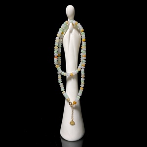 Collar <span class=keywords><strong>de</strong></span> Jadeíta Natural Birmana <span class=keywords><strong>de</strong></span> Grado A, Forma <span class=keywords><strong>de</strong></span> Ábaco, Multicolor, con Cuentas <span class=keywords><strong>de</strong></span> Jadeíta, Regalo para Mujer (con Certificado NGTC) - Product Image 4