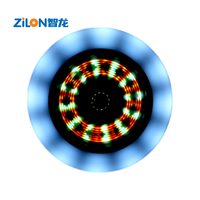 Roues de patins à roulettes LED programmables, design chrysanthème, 100x24mm, étanches, durables, 82A/85A/90A PU, logo personnalisé, roues flash