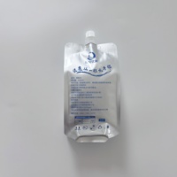 Mini emballage de recharge de liquide découpé debout avec imprimé personnalisé pour boisson à l'eau Sac en plastique Pochette debout avec bec verseur
