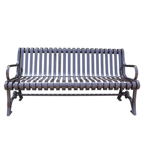 مقعد مقعد حديقة خارجي من Gavin بإطار من الحديد الزهر ومقاعد فولاذية حضرية مصنعة في Guandong - Product Image 5