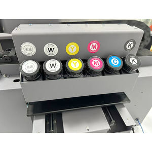 Impresora A3 multifuncional DX7 de un solo cabezal UV de cama plana CMYK + W + funda de teléfono de barniz, vidrio, impresora UV de botella cilíndrica - Product Image 3