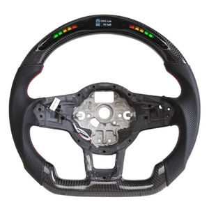 Volante Deportivo Personalizado de 3 Radios y 50MM con Agarre LED de Fibra de Carbono para VW <span class=keywords><strong>Golf</strong></span> 7/<span class=keywords><strong>GOLF</strong></span> <span class=keywords><strong>R6</strong></span> R MK7/6/5 - Product Image 1