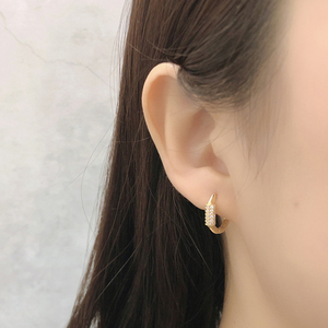 CANNER Diamond 5A Zircon Gold Hexagonal Circle S925 <b>Silver</b> <b>Hoop</b> <b>Earrings</b> for Women - Product Image 4