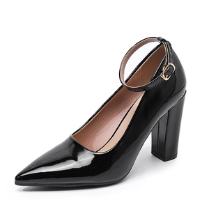 Zapatos <span class=keywords><strong>de</strong></span> Tacón Alto con Punta en Pico, Tacón Grueso, Modernos, Sencillos y Elegantes, Zapatos <span class=keywords><strong>de</strong></span> Tacón Alto para Mujer, Zapatos <span class=keywords><strong>de</strong></span> <span class=keywords><strong>Azafata</strong></span> - Product Image 6